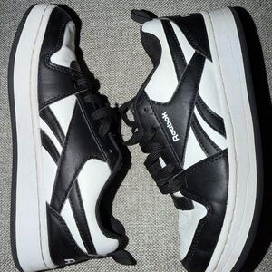 Reebok Black and White Low-Top Sneakers